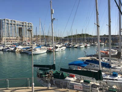 Boats berthed at Herzliya Marina