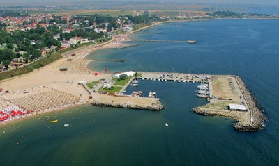 aerial photo of Eforie Nord Marine in romania