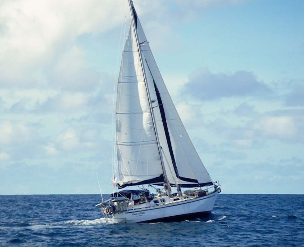 "Freya" sailing between Trinidad and Grenada in 2008: © Anne Dunlop