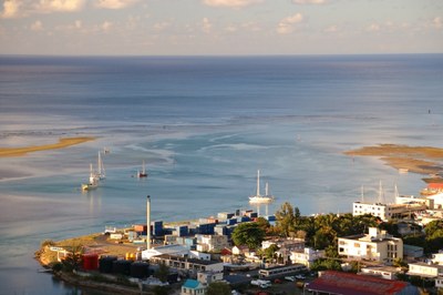 photo of the harbour at port mathurin with yachts at anchor