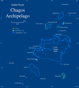 A map of the Chagos Archipeligo