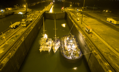 Boats in the Panama Canal