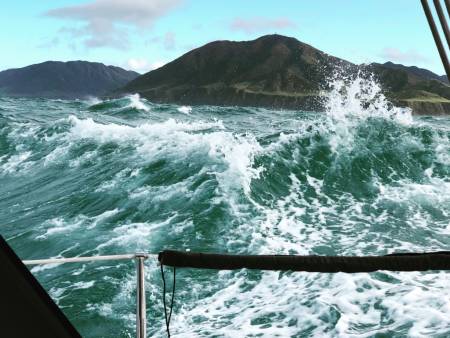 Challenging conditions in New Zealand's Cook Strait.