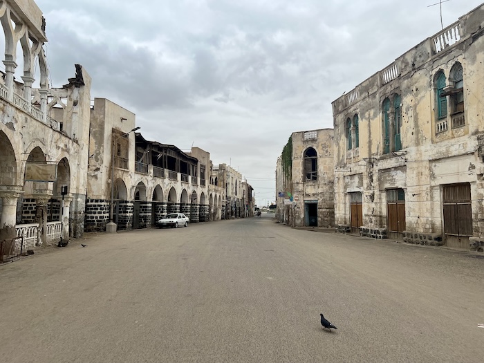 Empty but clean streets in Massawa, Eritrea. Image (c) SV Toucan.